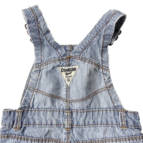 OshKosh Overalls‎ 18M Kid Boy Girl Engineer Stripe Blue - Picture 4 of 8